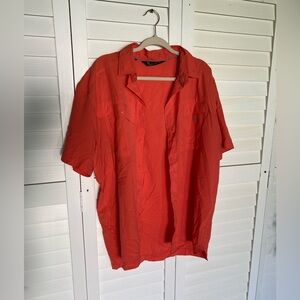 Bright orange under armor button up